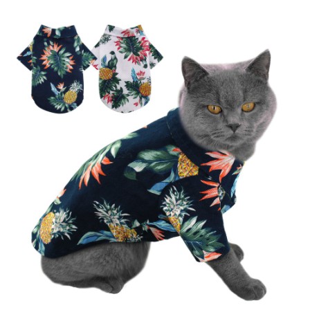 Baju Kucing Swagger Hawaii Beach Summer Styles Fashion Pet 