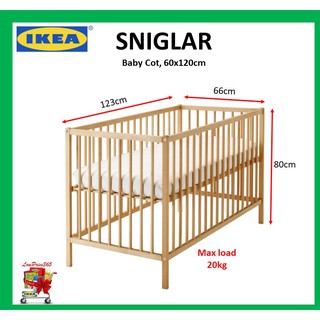 sniglar crib dimensions