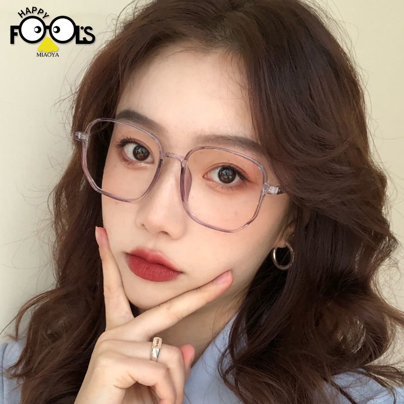 New polygonal large frame antiblue light glasses women's fashion