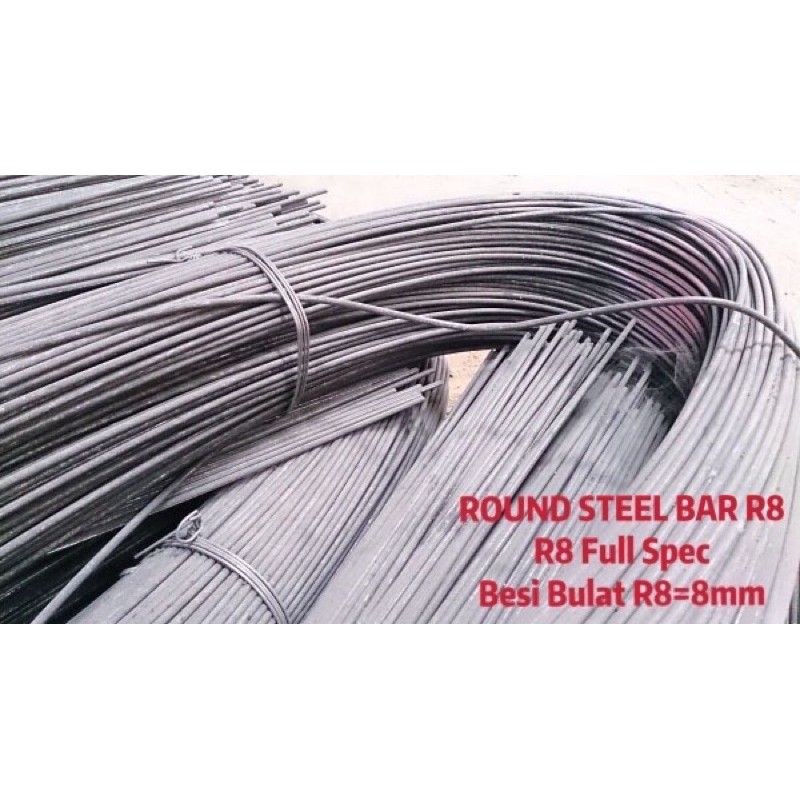 Besi Bulat R8 5ft +/- (59”-60”) Full Spec 8mm Besi Bulat R8 Besi steel Bar  8mm Steel /Besi 2 hun/ Besi R8 | Shopee Malaysia