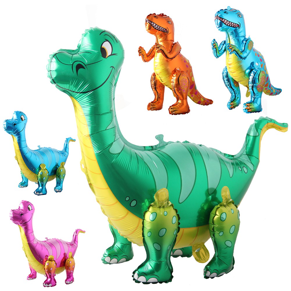 5pcs Mini Fire Dragon Foil Balloons Birthday Party Decor Kids Toys Dinosaur  FO