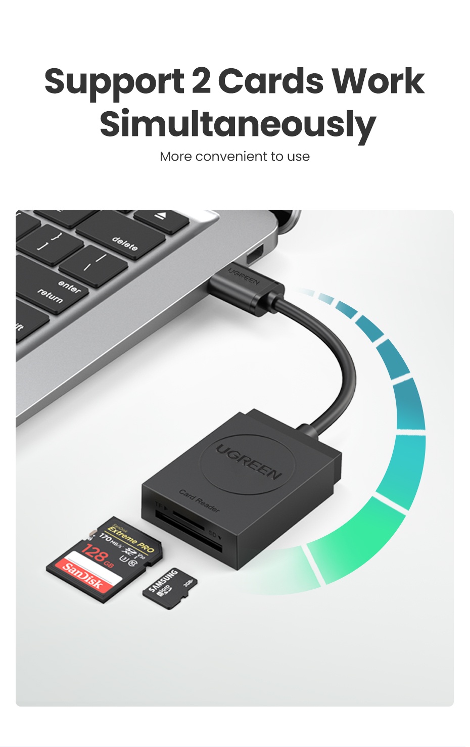 UGREEN USB 3.0 Android SD Card Reader OTG Smart Read 2 Shopee Malaysia