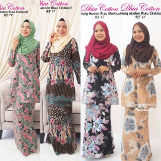  BAJU  KURUNG  MODEN  RIAU  BY DHIA  COTTON  Shopee Malaysia