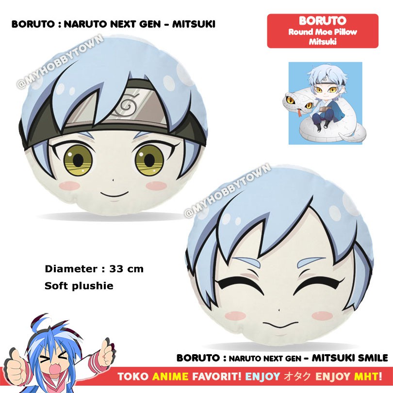 Anime Boruto Mitsuki Round Plush Doll Stuffed Plush Toy Shopee Malaysia