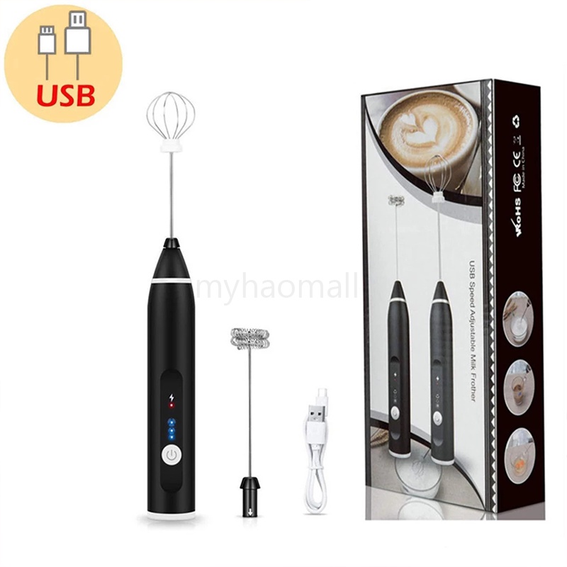 Electric Coffee Mixer Rechargeable Milk Shaker Maker Frother Foamer USB