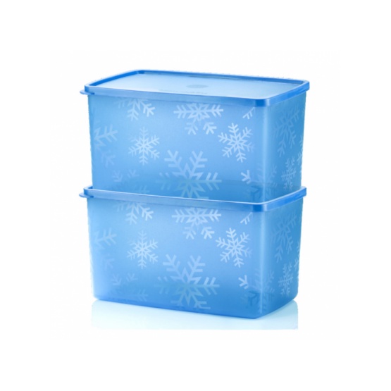 TUPPERWARE SNOWFLAKES DOUBLE SQUARE ROUND