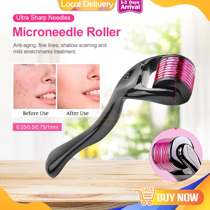 [24H] 0.25-1mm 540 Microneedle roller Micro Needle Derma Roller Dermaroller Therapy Skin / Kulit Terapi / Brand New