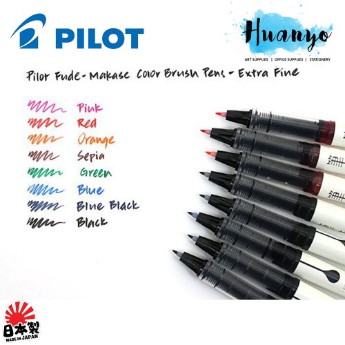 Pink 5 x Pilot Fude-Makase Color Extra Fine Brush Sign Pen for Greeting Cards