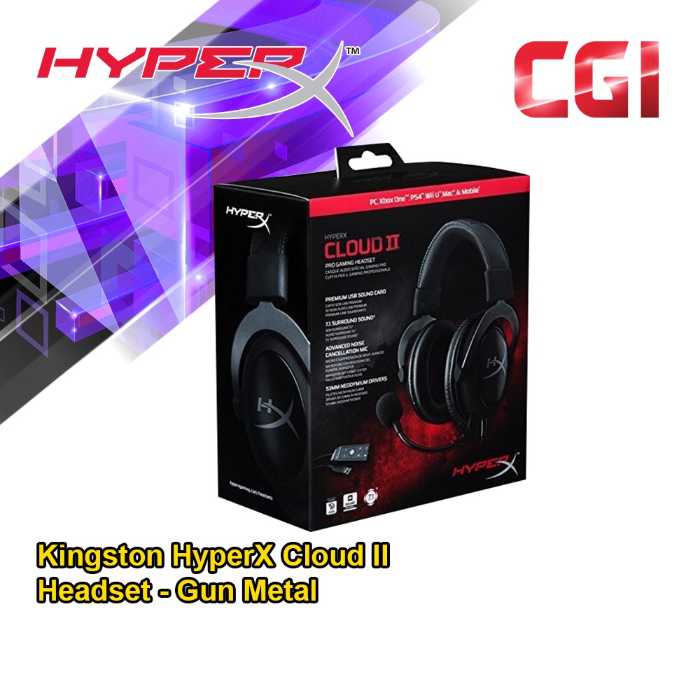 HyperX Cloud II Headset - Gun Metal KHX-HSCP-GM | Shopee Malaysia