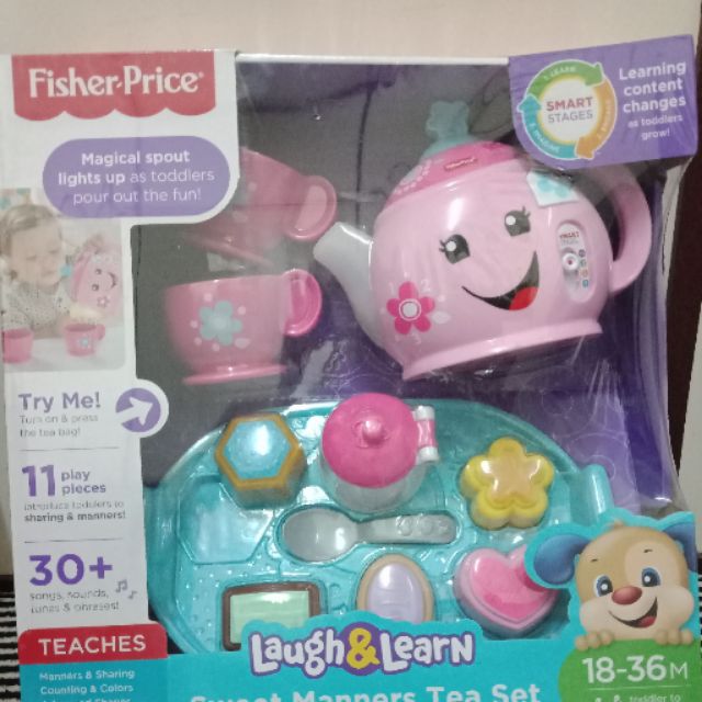 fisher price laugh and learn sweet manners tea set