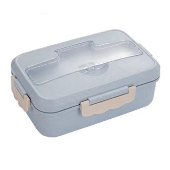 【READY STOCK】Microwave Bento Lunch Box With Spoon Chopstick Food Storage Container