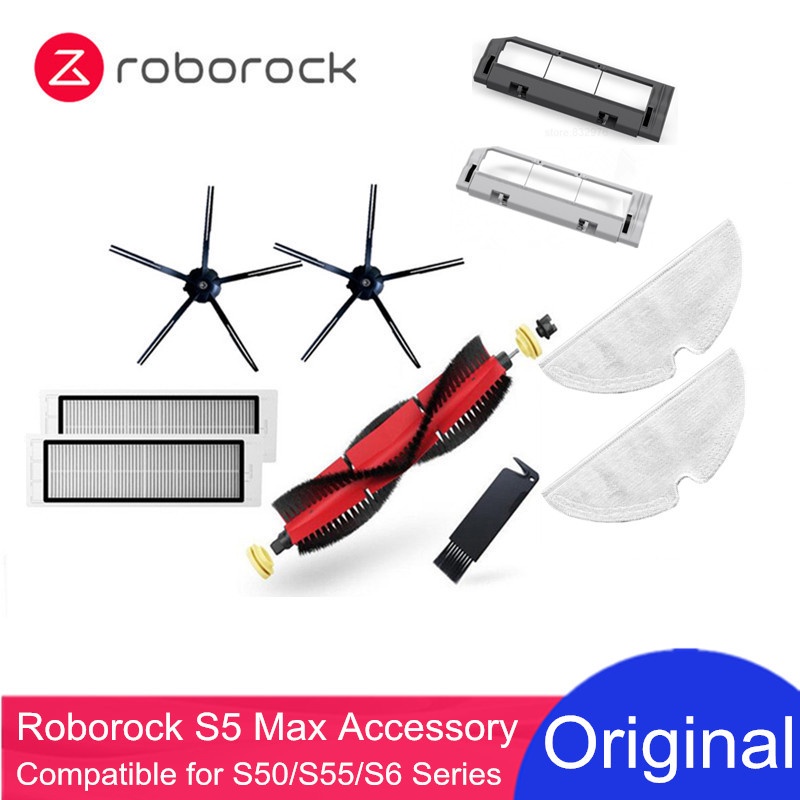 Original Roborock S5Max, S50 Parts of Detachable Main Brush Side Brush