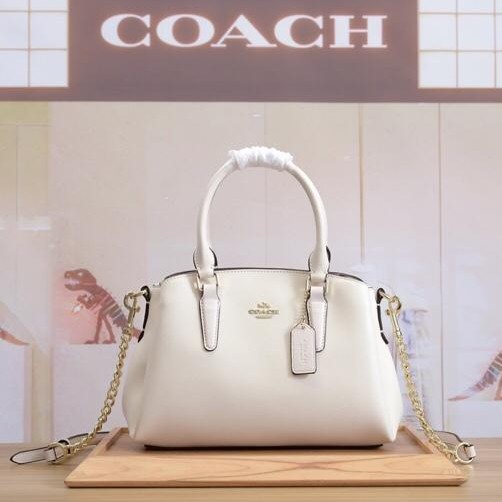 coach shoulder bag white