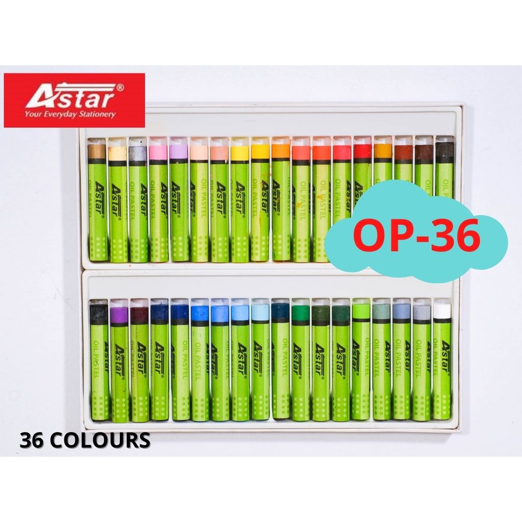 Budostore Oil Pastels Astar 油性蜡笔 12 16 24 36 50 Colours Op Series Shopee Malaysia