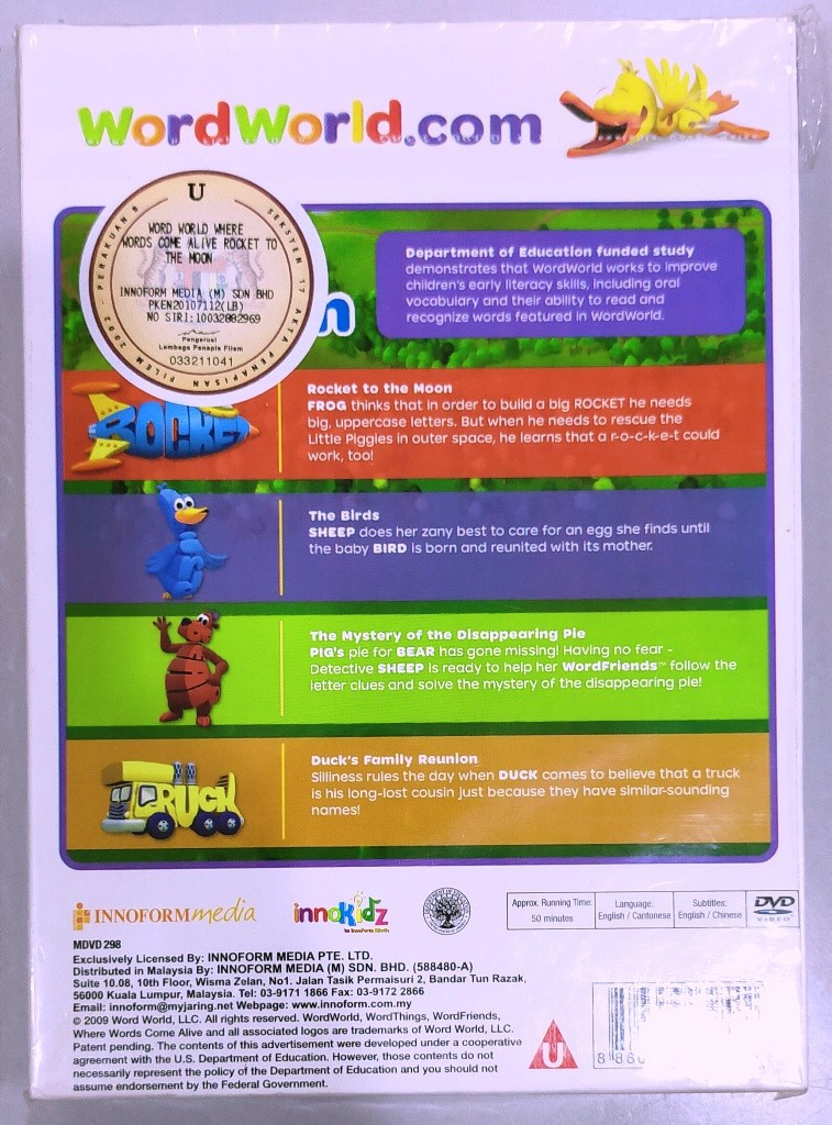 Wordworld Where Words Come Alive Rocket To The Moon Dvd Children Animated Tv Series Shopee Malaysia