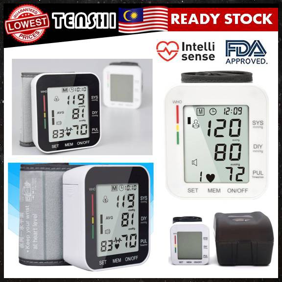 Intellisense Digital Blood Pressure Monitor Wrist FDA Approve Automatic