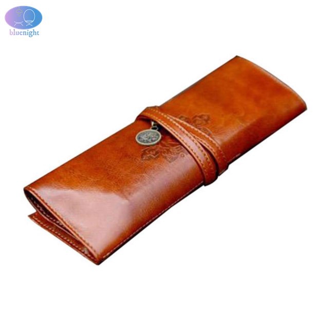 vintage leather pencil case