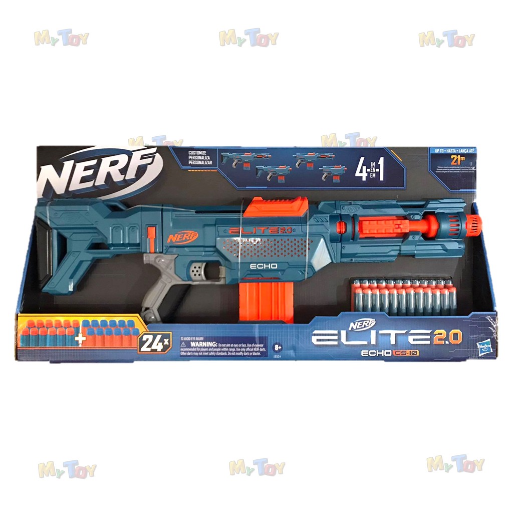 Nerf Elite 20 Echo Cs 10 Blaster Shopee Malaysia