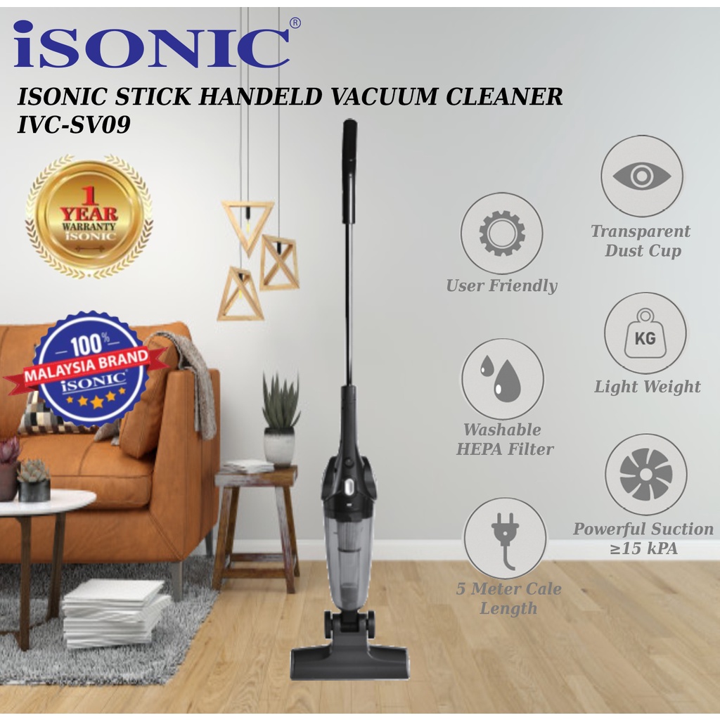 ISONIC // MIDEA 2 IN 1 600W STICK VACUUM CLEANER IVCSV09 / MVCSC861