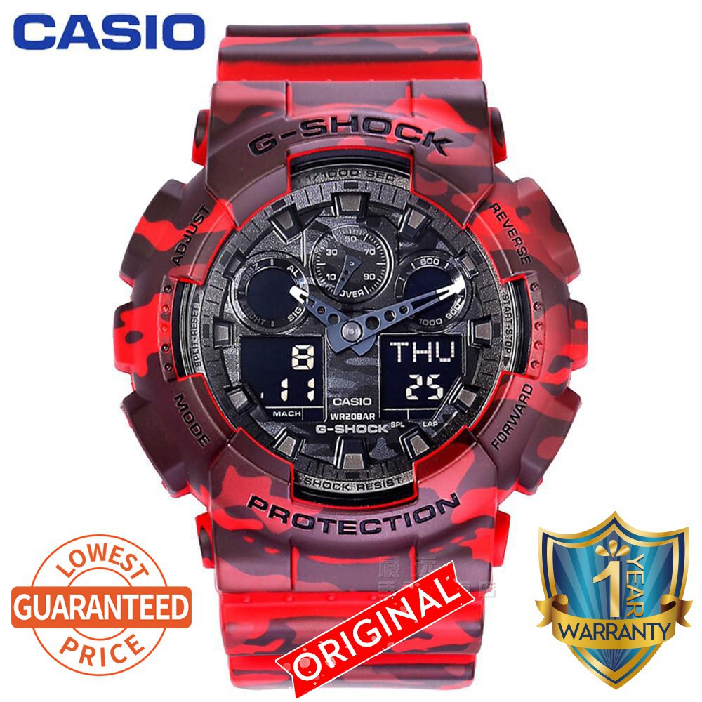 g shock ga 100 red