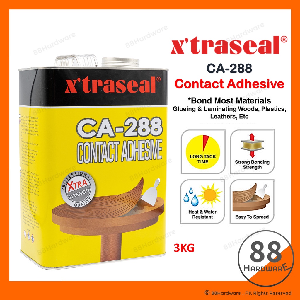3kg Xtraseal CA288 adhesive glue / gum kayu / wood / gam dunlop / gum