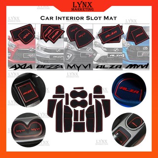 Perodua Interior Rubber Slot Mat Storage Carpet (Axia 