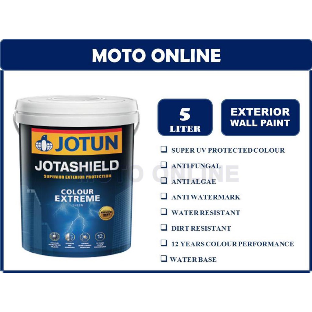 Jotun Jotashield Extreme Colour 5LT Exterior Wall Paint/Cat Luar ...