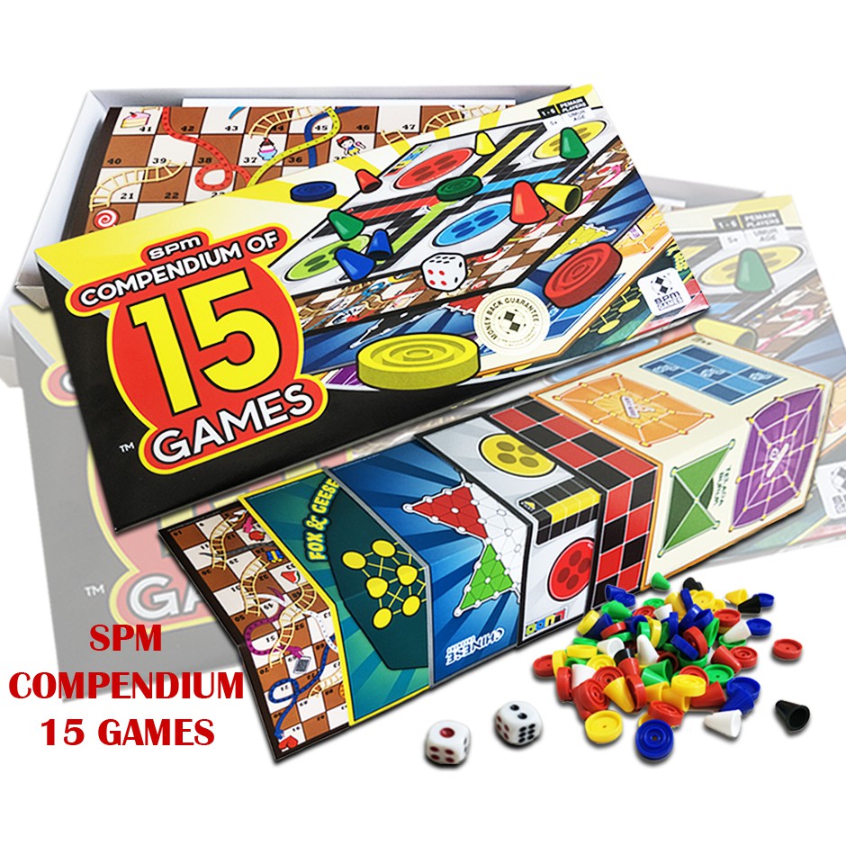 [15 In 1 Boardgame Set] SPM Compendium Of 15 Multiplayer Board Games