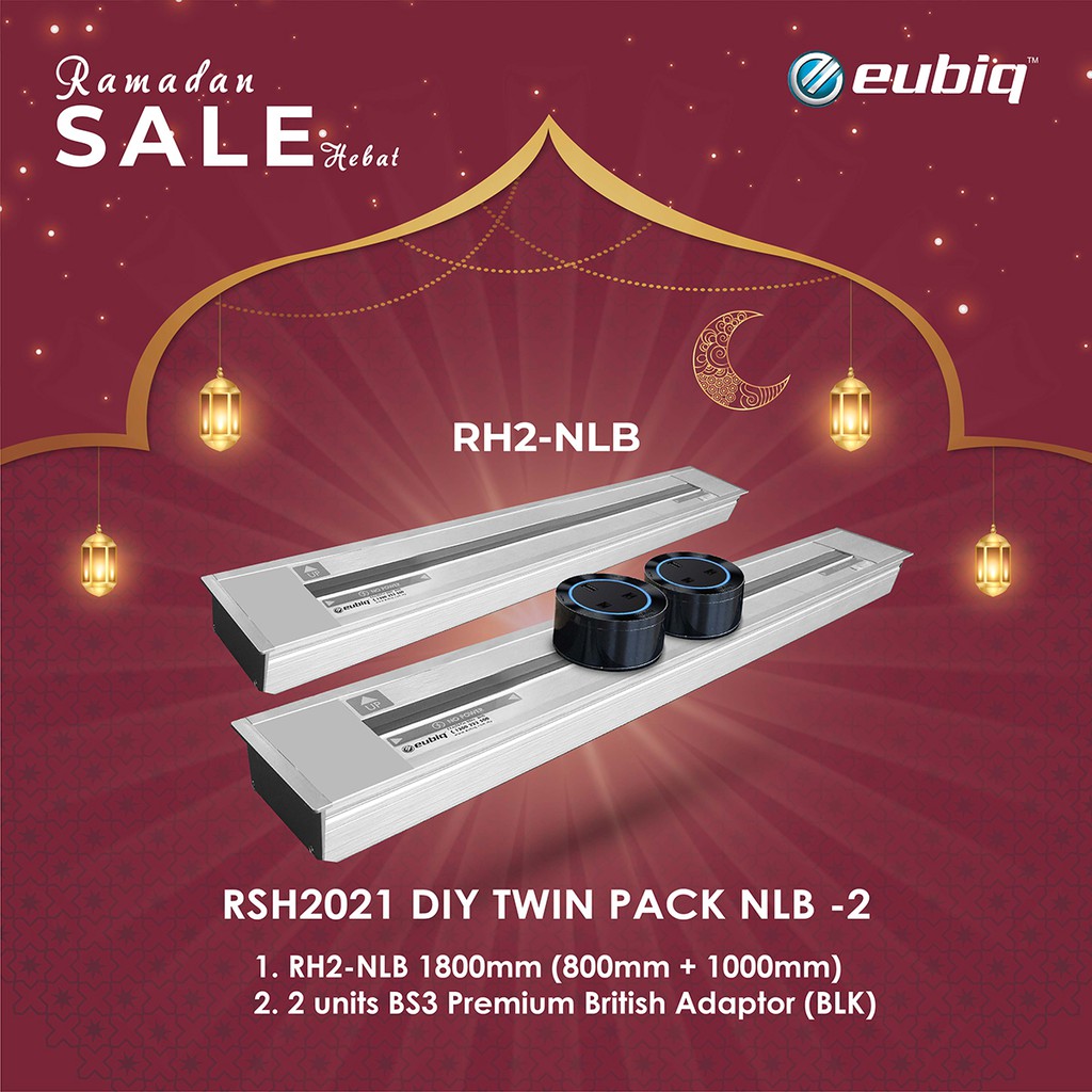 Rsh21 Eubiq Rh2 Twin Diy Pack Nlb Bhl 800mm 1000mm C W 2 Or 4 Bs3 L Blk Tt Eubiq Malaysia Official Shopee Malaysia