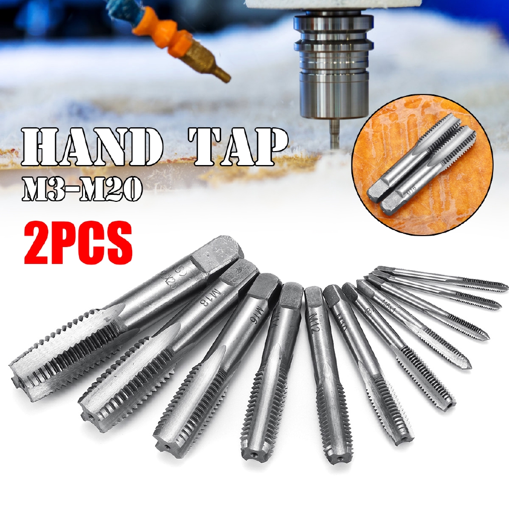 KLOT Solid Carbide Plug Tap Fine Thread M4-M20 Straight Flute Machine Screw Tool 