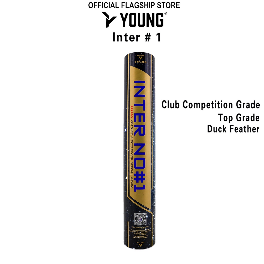 YANG YANG Straightened Duck Feather Inter 1 Series Duck Feather Shuttlecock Club Competition|Bulu Itik Badminton 羽球