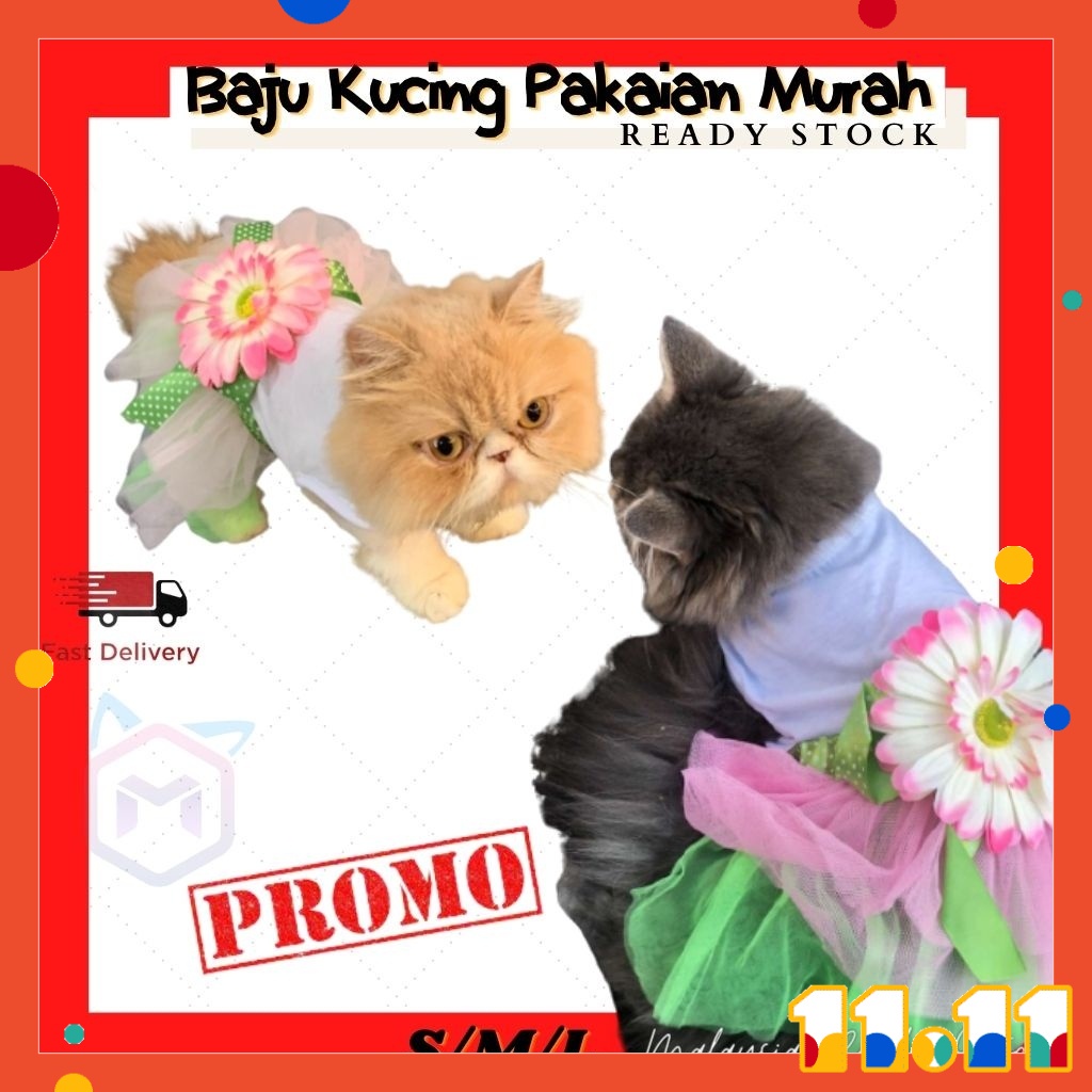 Cute Pet Cat Dress Gown Malaysia Ready Stock 2021 Baju Kucing Murah