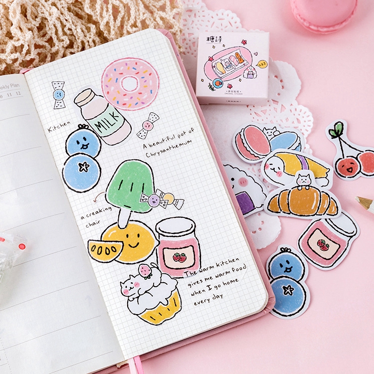 Bạn là một tín đồ của sticker cute và dễ thương? Hãy ghé thăm ngay bộ sưu tập sticker kawaii cute này! Mỗi sticker được thiết kế đầy tiểu tể và ngộ nghĩnh bởi những hình ảnh thú vật, hoa lá, thức ăn... Bước chân vào thế giới thần tiên của các sticker kute này và hãy để chúng làm cho cuộc sống của bạn trở nên thú vị hơn!