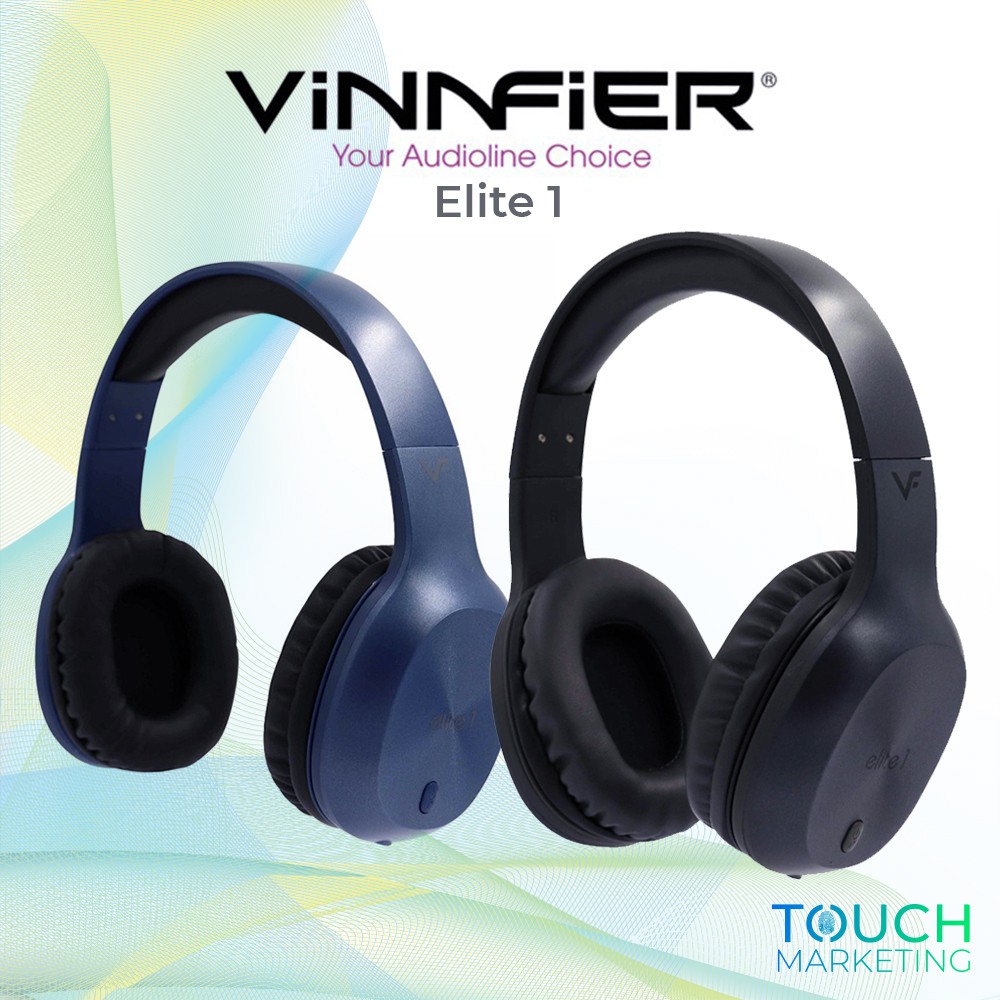 Vinnfier Elite 1 Wireless 5.0 Bluetooth Headset Clear Audio Headphones With Mic For Smartphones