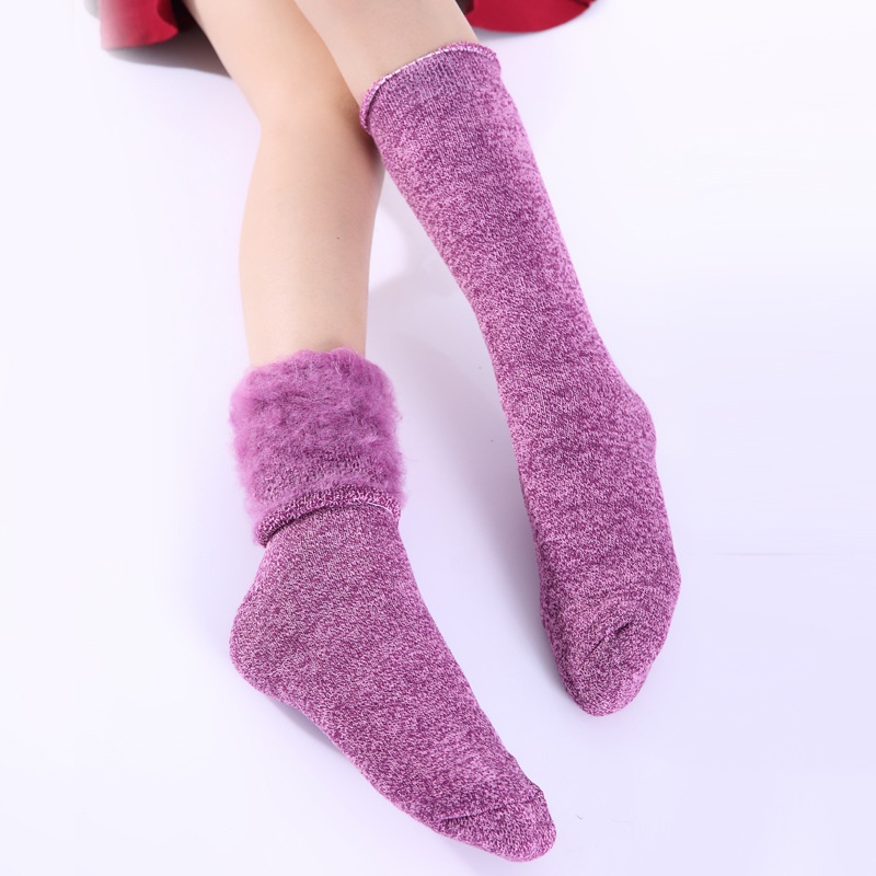 Womens Men Winter Warm Thick Wool Cosy Lined Insulated Thermals Socks Boots Slipper Home House Socks