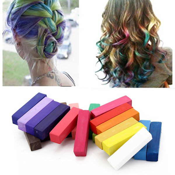 Non Toxic 24 Colors Short Hair Chalk Dye Soft Pastels Salon Kit