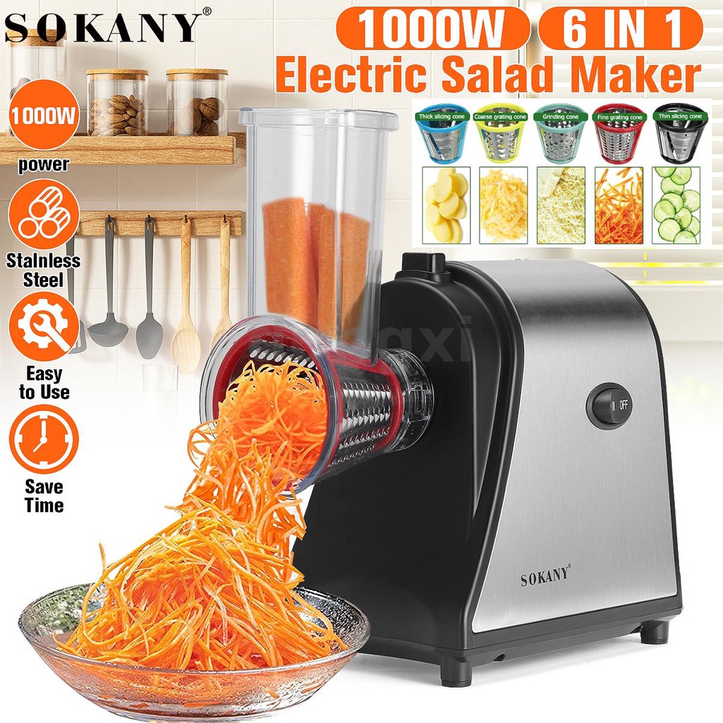 Electric Salad Maker Fruit Slicer Cutter Vegetable Grater Cheese Chopper Sagat sayur Electric vegetable cutter Slicer Onion Chopper