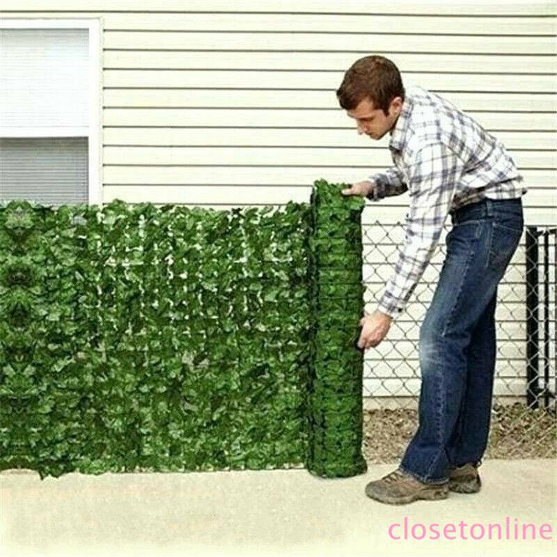 Ready Stock Artificial Faux Ivy Leaf Privacy Fence Screen Garden Home