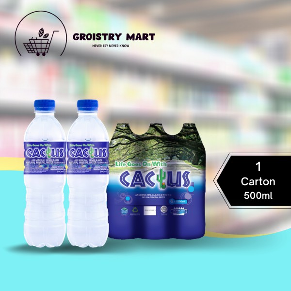 Cactus Mineral Water (500ml X 24 Bottles) 1 Carton [klang Valley 