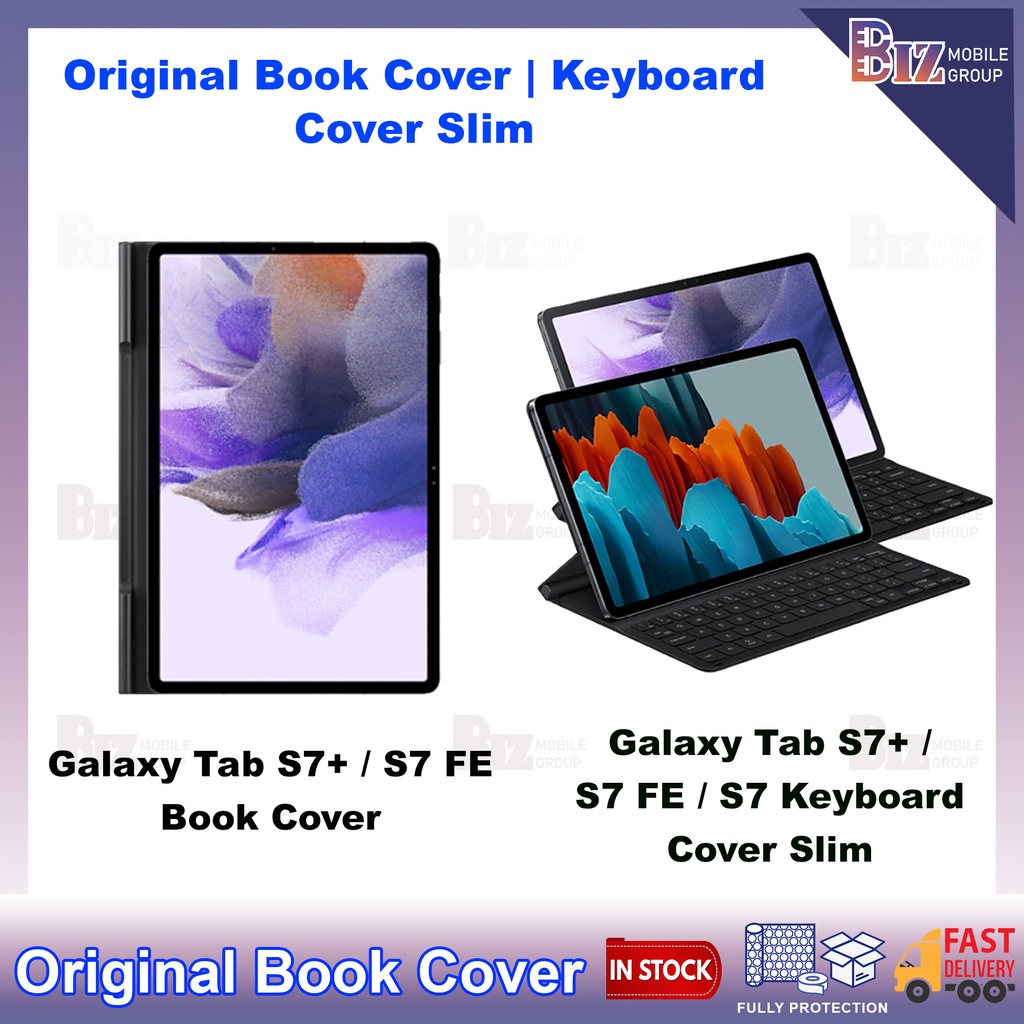 Samsung Tab S7 FE / Tab S7+ Book Cover Tab S7 Keyboard Cover Slim