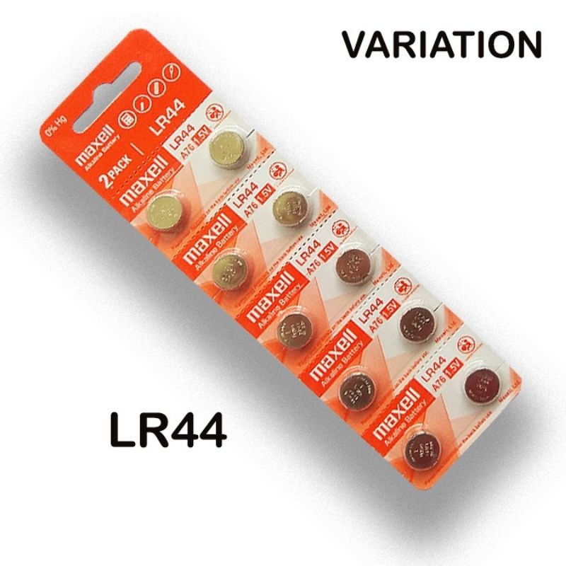2pcs Original Maxell Lr44 Ag13 6 Button Cell Batteries Shopee Malaysia
