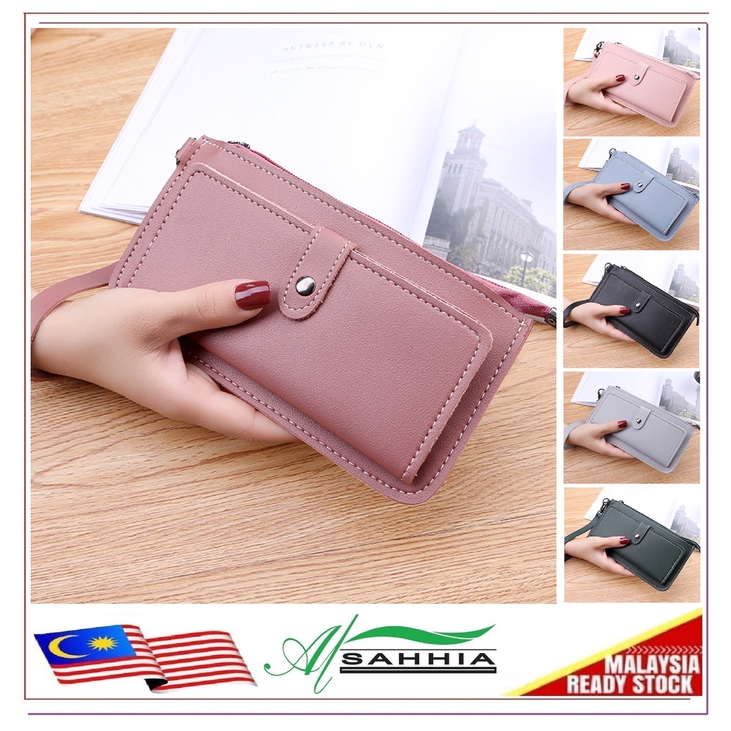 15P2 Al Sahhia Korean Luxury Long Purse Lady Women's Multi-slot Zip Purse Wallet