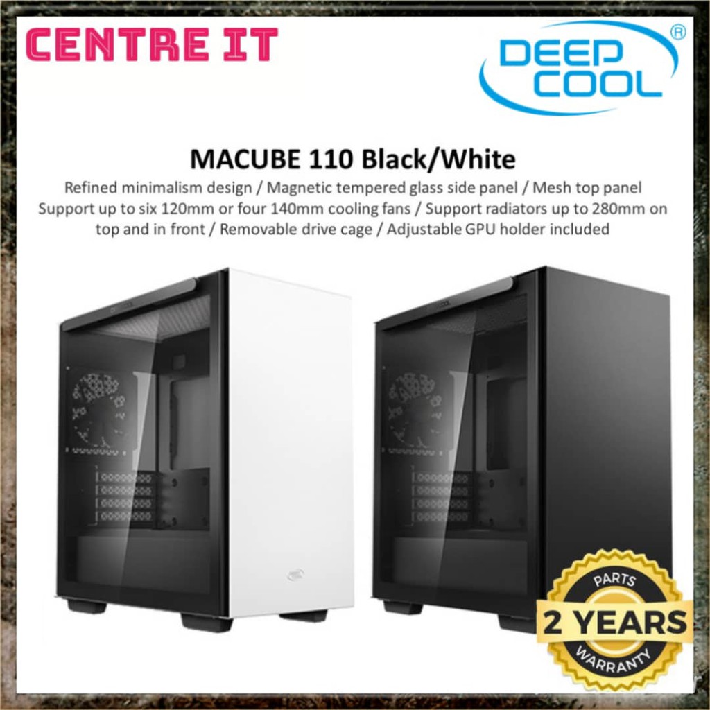 Deepcool Macube 110 MATX Case ( Black or White option) | Shopee Malaysia