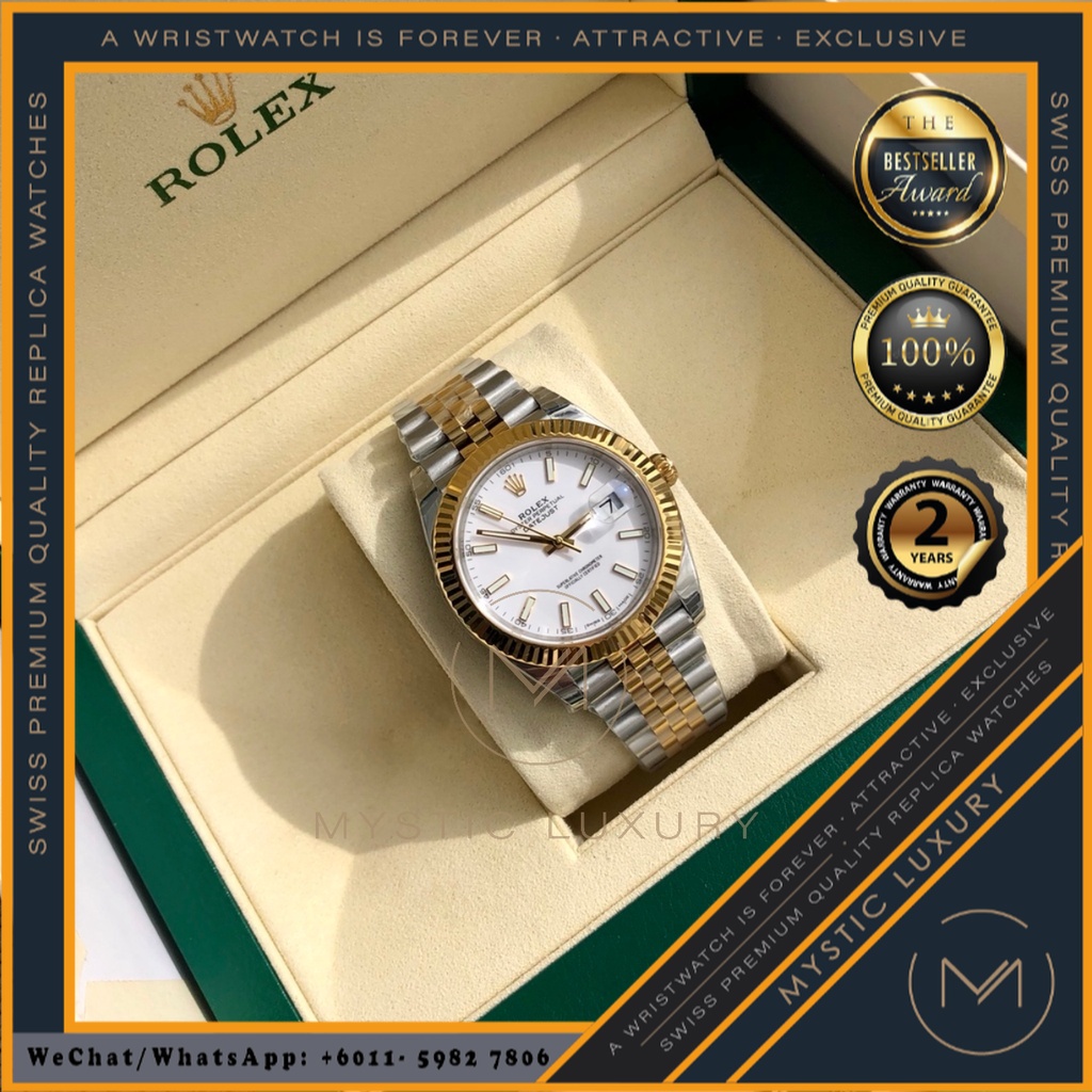 SWISS QUALITYRL ROLEXS DATEJUST 126333 41MM IN YELLOW GOLD BAZEL ON WHITE DIAL  MYSTIC LUXURY MEN WATCH AUTOMATIC