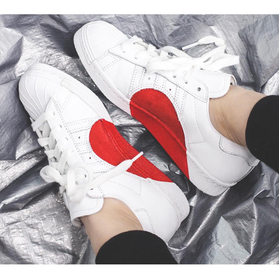 adidas superstar 80s half heart shoes
