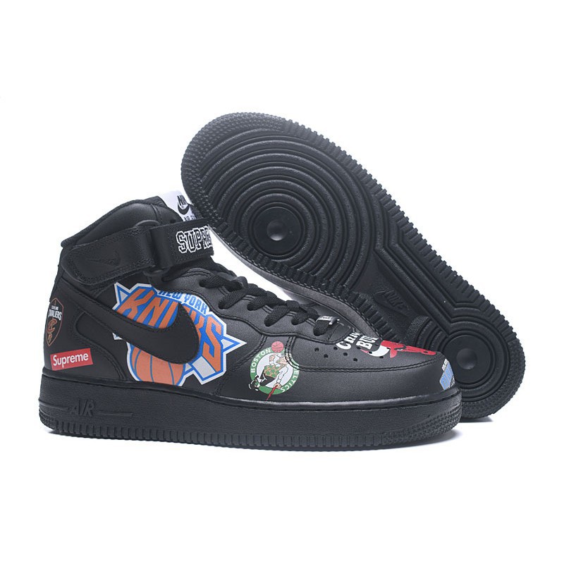 supreme x nba x nike air force 1 black