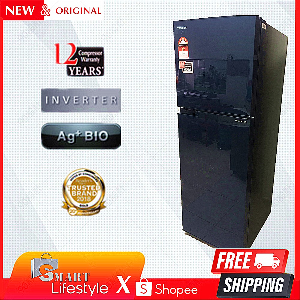 【FREE SHIPPING】 TOSHIBA GRA28MU (UB) 252L Inverter 2 Doors