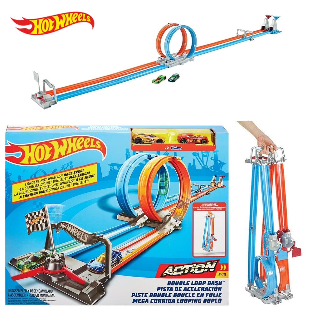 hot wheels side by side race track
