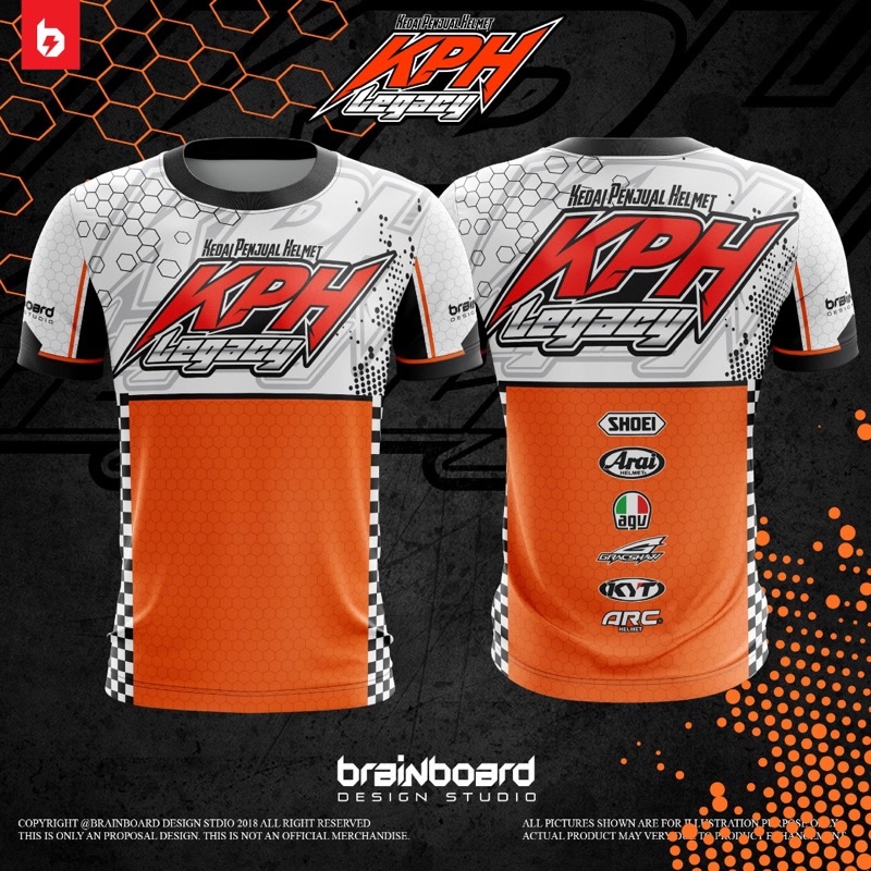 T-Shirt Sublimation Jersey Kedai Penjual Helmet Merchandise