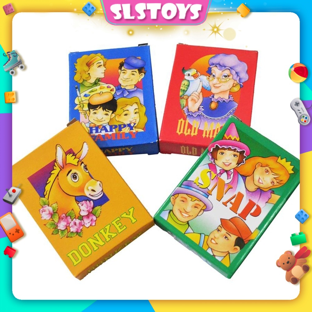 Donkey Snap Happy Family Old Maid Traditional Card Games Set Brain